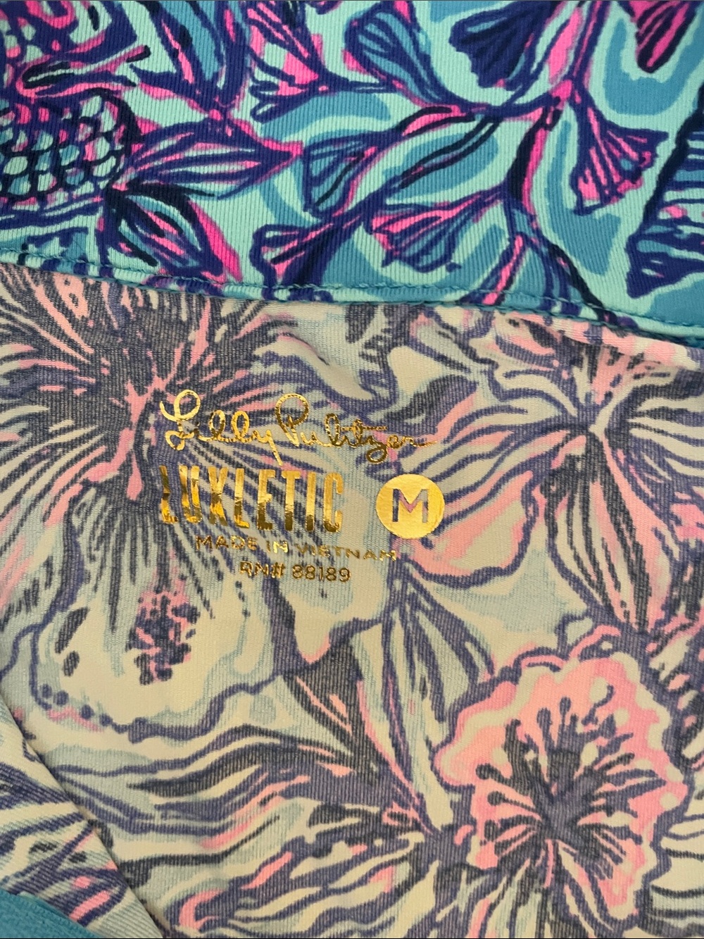 LILLY PULITZER Justine Luxletic Zip Top M EUC - Picture 4 of 6